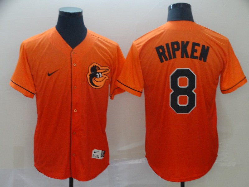 Men's Baltimore Orioles Cal Ripken Jr. #8 Orange Gradient Jersey